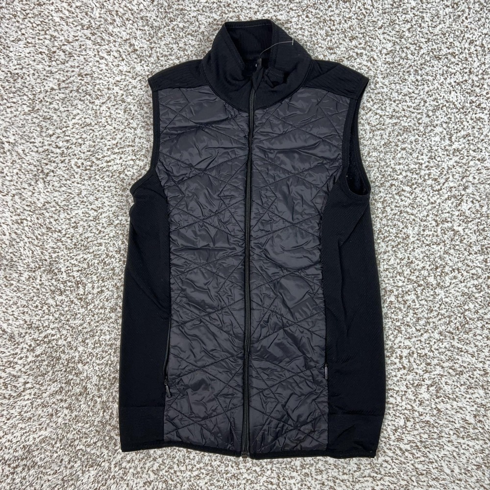 Athleta Jacket Women Small Black Quilted Vest Running Insulated Flurry Primaloft